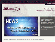 Tablet Screenshot of centralsavingsbank.com